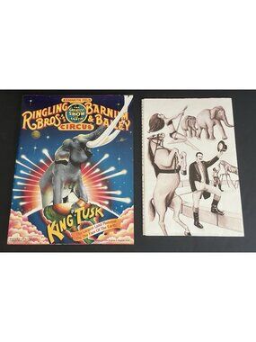 Lot 2 Ringling Bros and Barnum & Bailey Circus Program + Poster  & Circus World